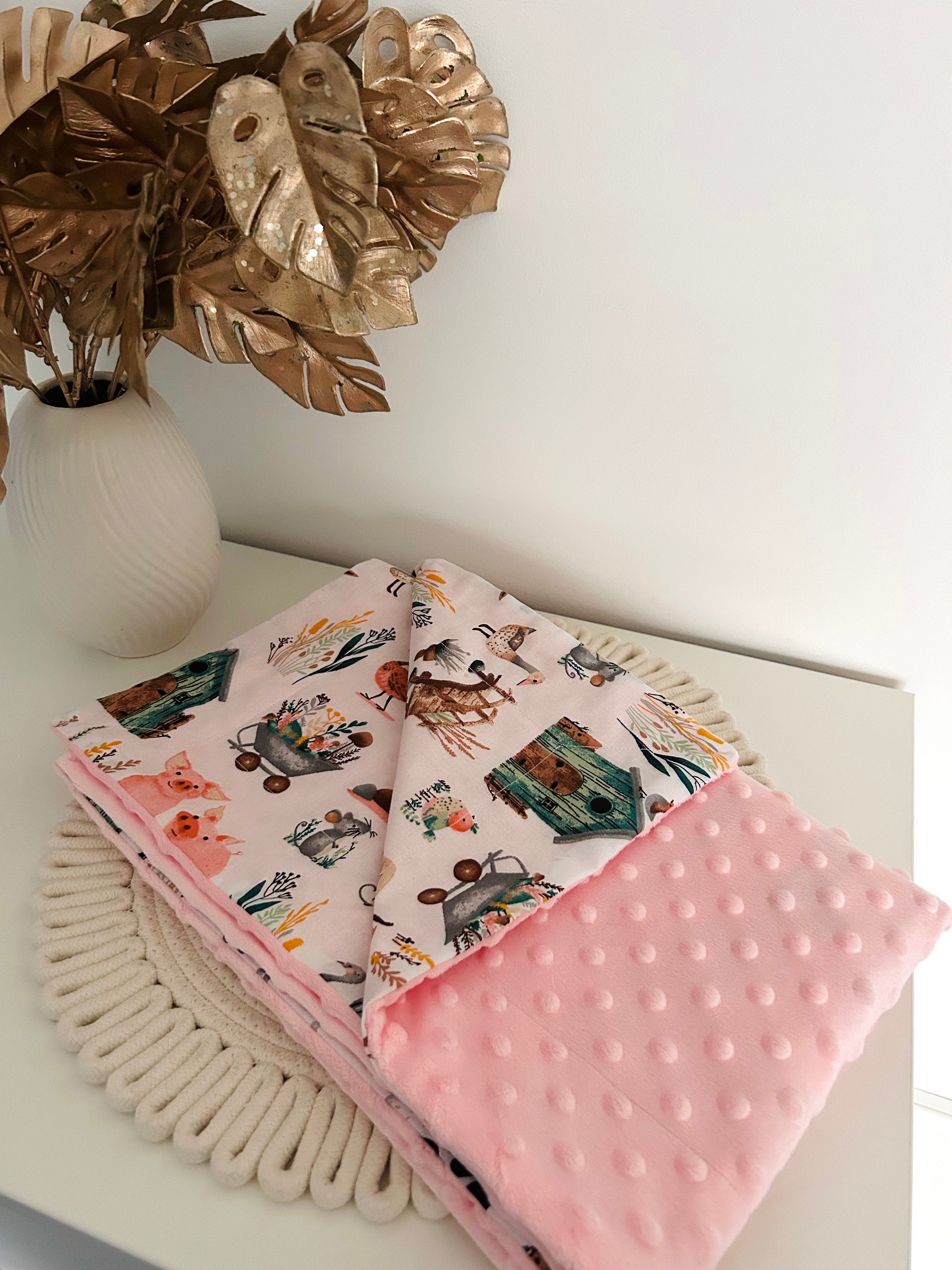 Minky / medvilnės pledas "Ūkis"